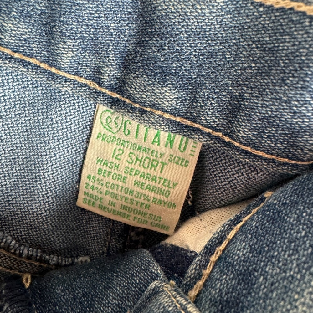 Gitano 90s Vintage Jeans Womens Size 12 Short High Rise Denim Run Small Faded - Picture 3 of 9